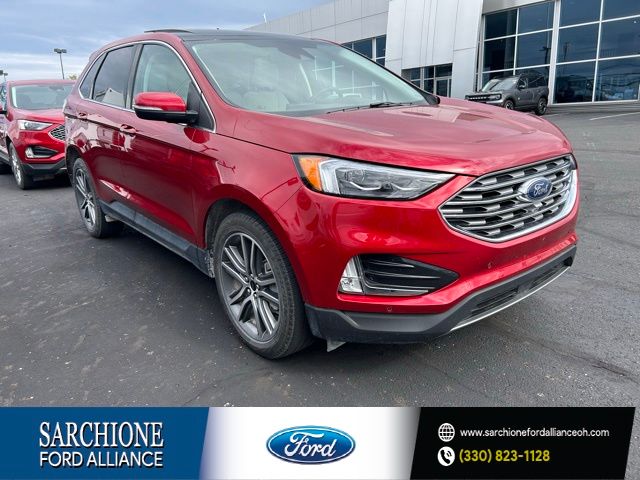 Red Metallic 2024 Ford Edge Titanium AWD SUV / Crossover All-Wheel Drive 8-Speed Automatic