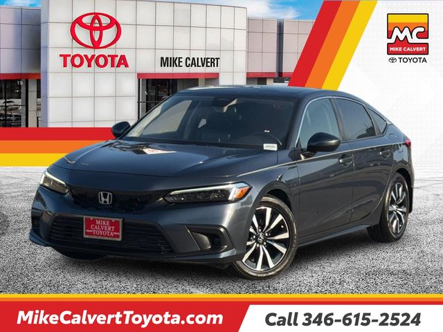 Gray 2022 Honda Civic Hatchback Hatchback Front-Wheel Drive Continuously Variable Transmission