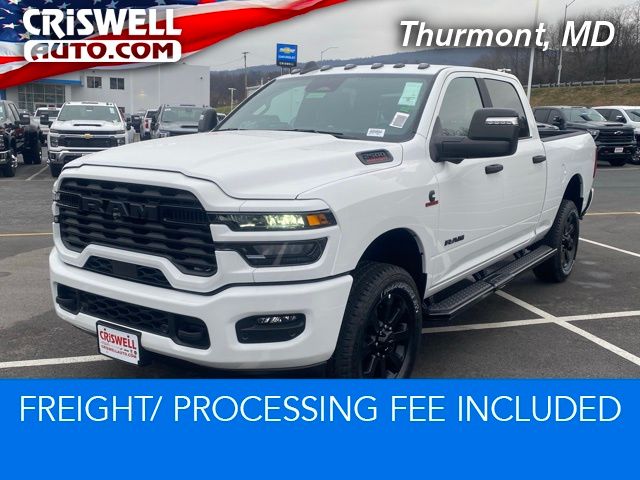 Bright White Clearcoat 2026 RAM 2500 Big Horn Crew Cab 4WD Pickup Truck Four-Wheel Drive 8-Speed Automatic