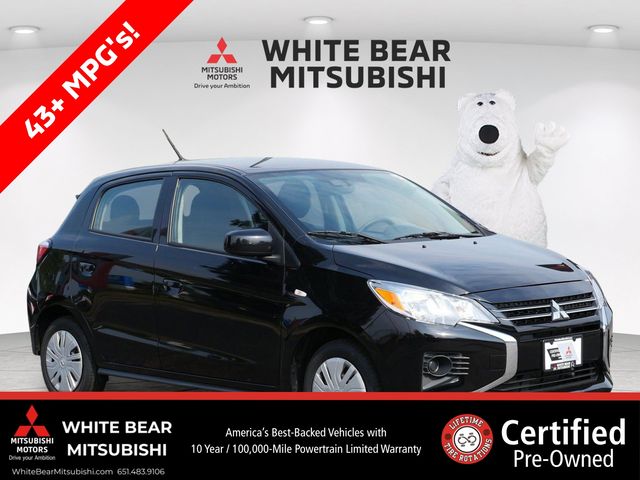 Jet Black Metallic 2024 Mitsubishi Mirage Hatchback Front-Wheel Drive Continuously Variable Transmission