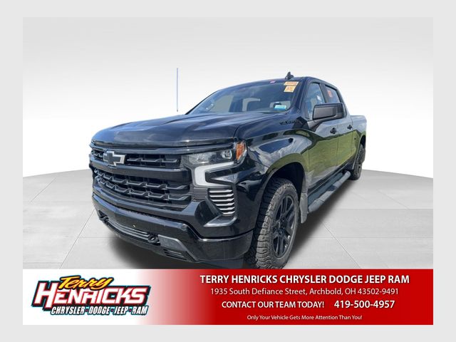 Black 2023 Chevrolet Silverado 1500 Pickup Truck Four-Wheel Drive Automatic