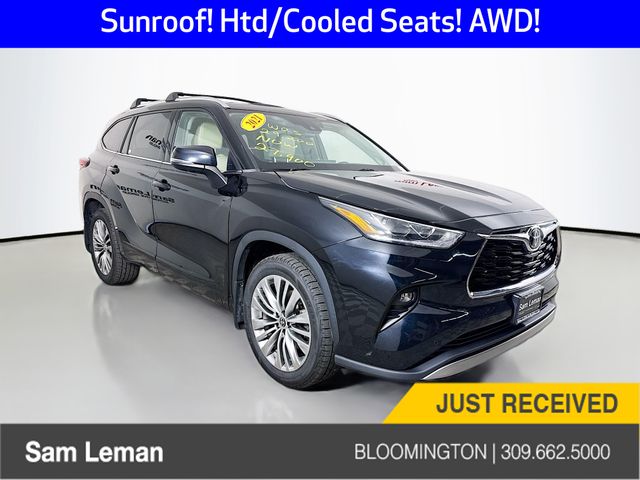 Midnight Black Metallic 2021 Toyota Highlander Platinum AWD SUV / Crossover All-Wheel Drive 8-Speed Automatic