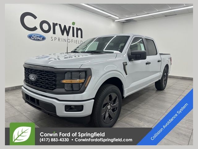 Space White Metallic 2025 Ford F-150 STX 4dr SuperCrew 4WD Pickup Truck Four-Wheel Drive Automatic