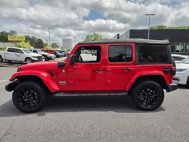 Used 2021 Red Jeep Unlimited Sahara 4xe image 4