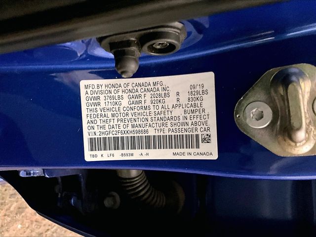 2019 Honda Civic LX Blue at Bob Ruth Ford