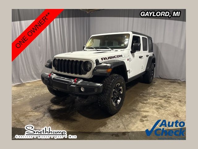 Bright White Clearcoat 2025 Jeep Wrangler Rubicon 4-Door 4WD SUV / Crossover Four-Wheel Drive 8-Speed Automatic