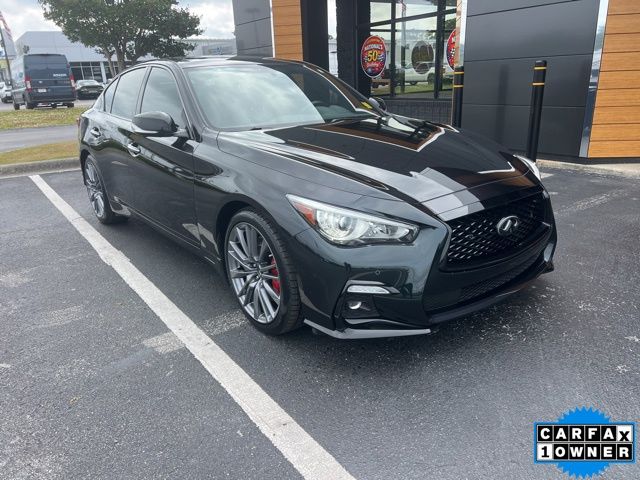 Black Opal Metallic 2024 INFINITI Q50 Red Sport 400 RWD Sedan Rear-Wheel Drive 7-Speed Automatic Overdrive