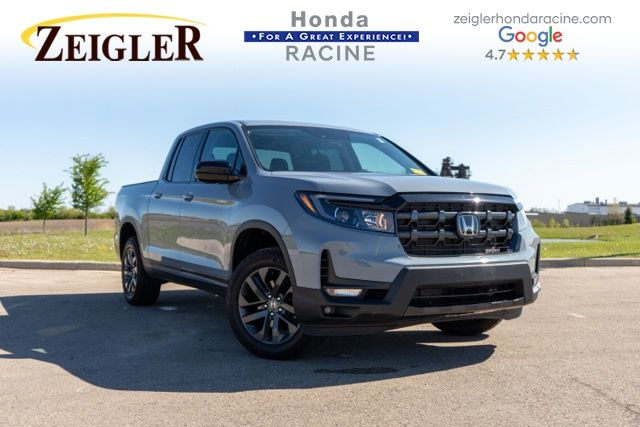 Sonic Gray Pearl 2025 Honda Ridgeline Sport AWD Pickup Truck All-Wheel Drive 9-Speed Automatic