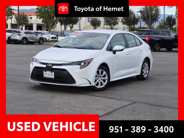 White 2024 Toyota Corolla LE FWD Sedan Front-Wheel Drive Automatic