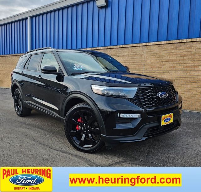 Black Metallic 2022 Ford Explorer SUV / Crossover All-Wheel Drive Automatic