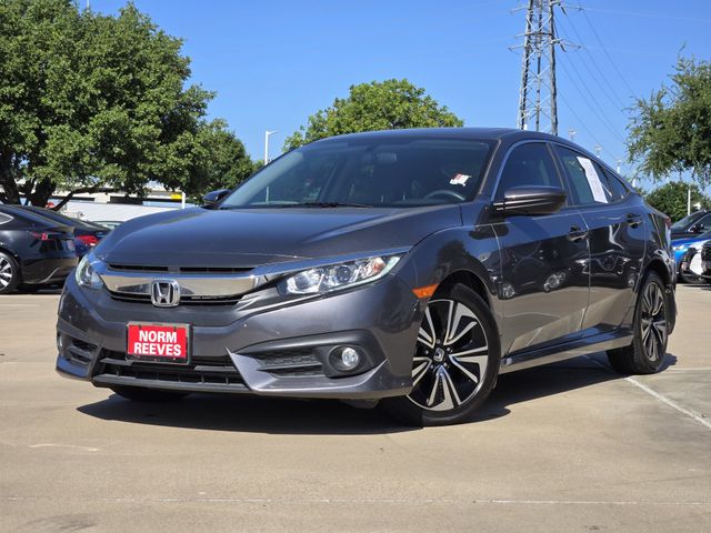 Polished Metal Metallic 2018 Honda Civic Sedan Front-Wheel Drive Continuously Variable Transmission