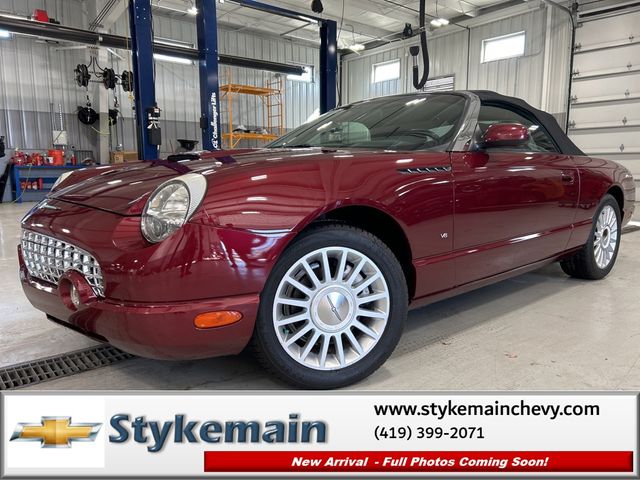 Red (Burgundy) 2004 Ford Thunderbird Deluxe RWD Convertible Rear-Wheel Drive 5-Speed Automatic