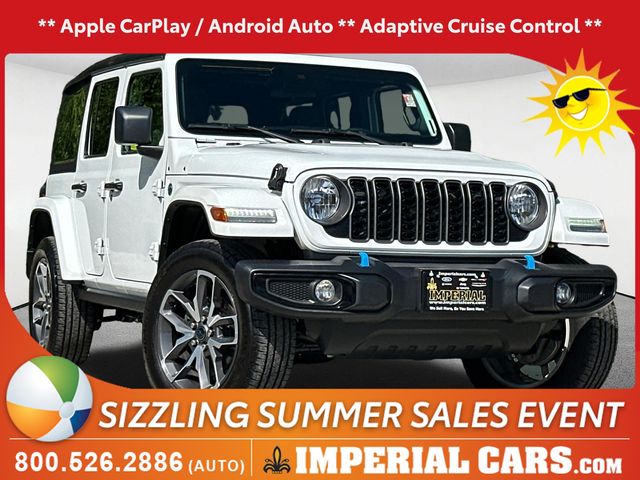 Bright White Clearcoat 2024 Jeep Wrangler 4xe SUV / Crossover Four-Wheel Drive 8-Speed Automatic