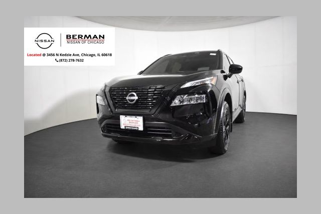 Super Black 2023 Nissan Rogue SV AWD SUV / Crossover All-Wheel Drive Continuously Variable Transmission
