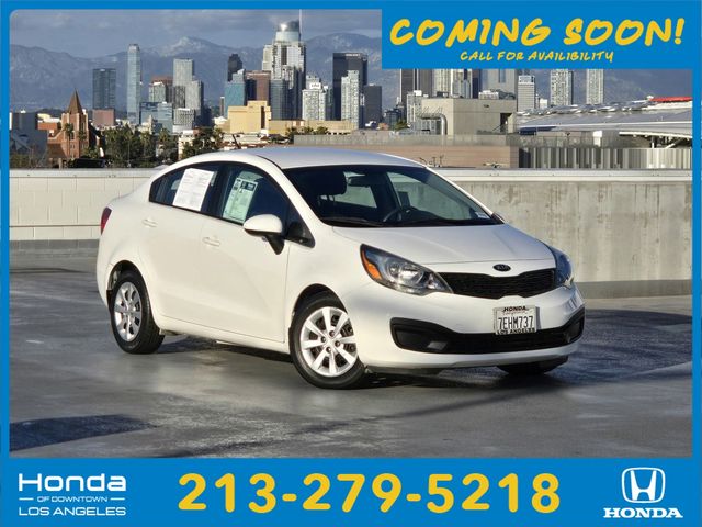 Clear White 2014 Kia Rio LX Sedan Front-Wheel Drive 6-Speed Automatic