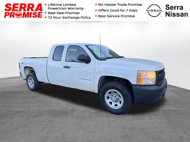Summit White 2010 Chevrolet Silverado 1500 Work Truck Extended Cab 4WD Pickup Truck Four-Wheel Drive 6-Speed Automatic