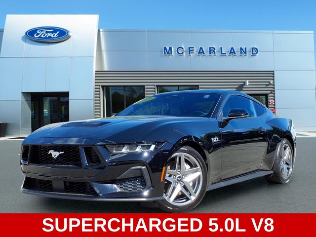 Shadow Black 2024 Ford Mustang Coupe Rear-Wheel Drive 6-Speed Manual