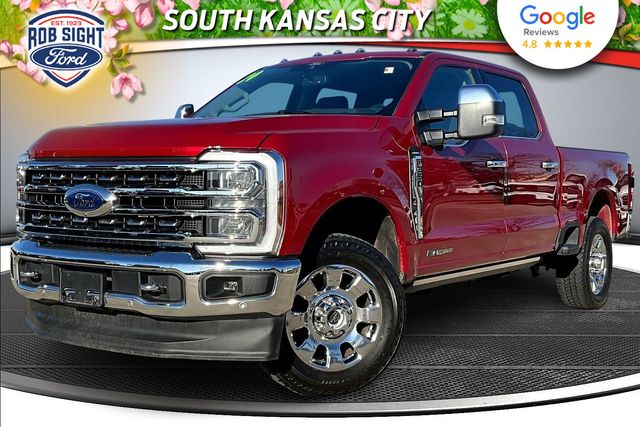 Rapid Red Metallic Tinted Clearcoat 2024 Ford F-350 Super Duty Lariat Crew Cab 4WD Pickup Truck Four-Wheel Drive Automatic