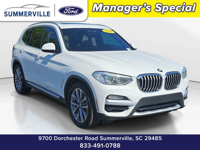 Alpine White 2019 BMW X3 sDrive30i RWD SUV / Crossover Rear-Wheel Drive 8-Speed Automatic