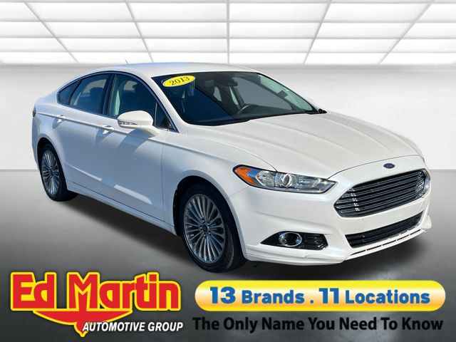 White Platinum Clearcoat Metallic 2013 Ford Fusion Titanium Sedan Front-Wheel Drive 6-Speed Automatic