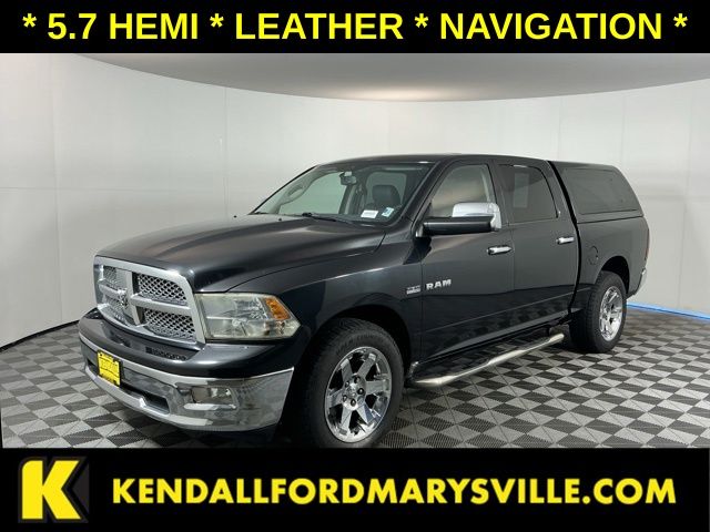 Brilliant Black Crystal 2010 Dodge RAM 1500 Pickup Truck Four-Wheel Drive 5-Speed Automatic