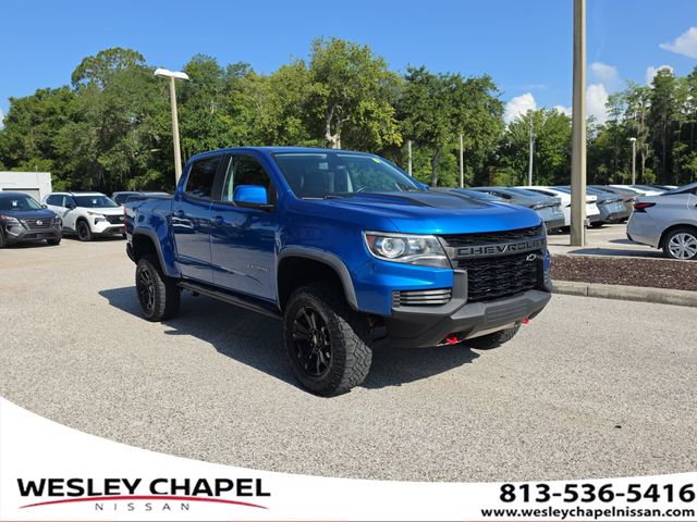 Bright Blue Metallic 2022 Chevrolet Colorado Pickup Truck Four-Wheel Drive 8-Speed Automatic