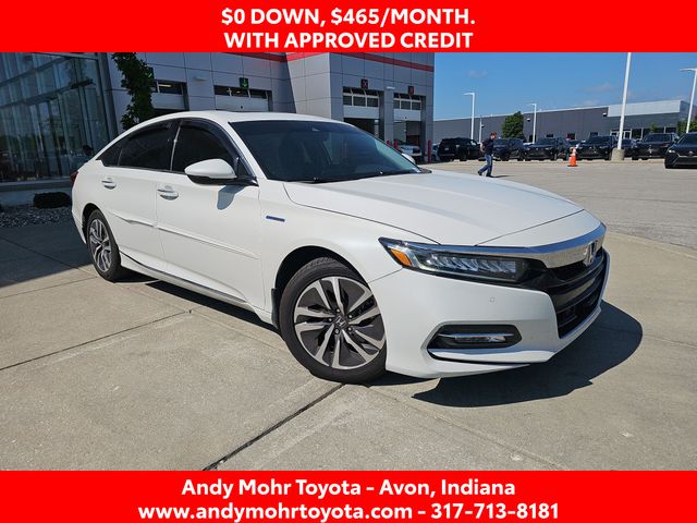 Platinum White Pearl 2019 Honda Accord Hybrid Sedan Front-Wheel Drive Continuously Variable Transmission