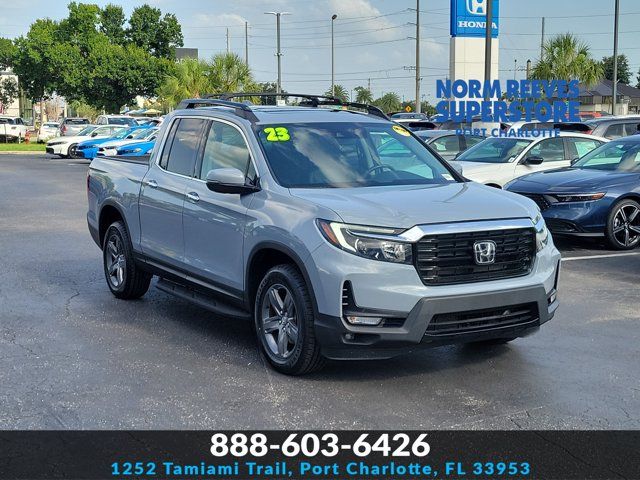 Gray 2023 Honda Ridgeline Pickup Truck All-Wheel Drive 9-Speed Automatic