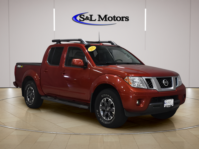 Lava Red 2015 Nissan Frontier PRO-4X Crew Cab 4WD Pickup Truck Four-Wheel Drive 5-Speed Automatic Overdrive