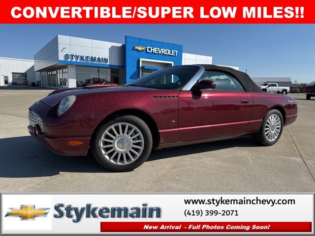 Merlot 2004 Ford Thunderbird Deluxe RWD Convertible Rear-Wheel Drive 5-Speed Automatic