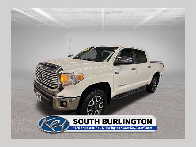 Super White 2017 Toyota Tundra Limited CrewMax 5.7L 4WD Pickup Truck Four-Wheel Drive 6-Speed Automatic Overdrive