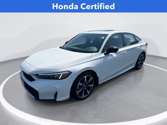 Platinum White Pearl 2026 Honda Civic Hybrid Sport Touring Sedan FWD Sedan Front-Wheel Drive Continuously Variable Transmission