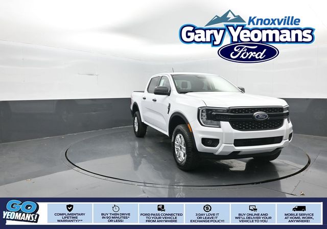 Oxford White 2025 Ford Ranger XL SuperCrew 4WD Pickup Truck Four-Wheel Drive Automatic