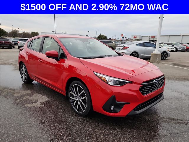 Pure Red 2026 Subaru Impreza Sport AWD Wagon All-Wheel Drive Continuously Variable Transmission