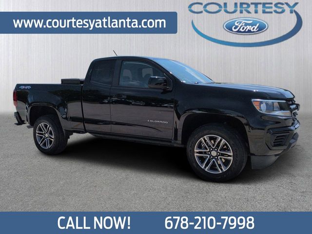 Black 2021 Chevrolet Colorado Work Truck Extended Cab 4WD Pickup Truck Four-Wheel Drive 8-Speed Automatic