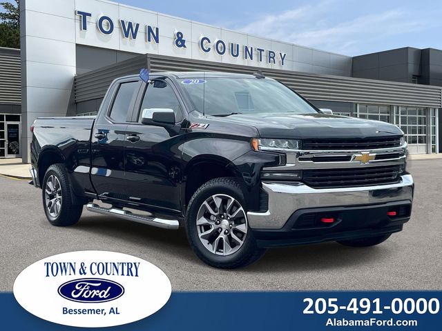 Black 2020 Chevrolet Silverado 1500 LT Double Cab 4WD Pickup Truck Four-Wheel Drive 8-Speed Automatic