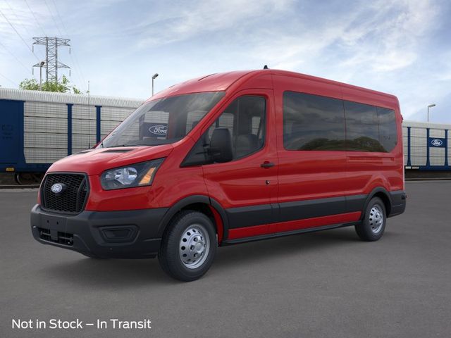 Race Red 2026 Ford Transit Passenger 350 XL Medium Roof LB AWD Van All-Wheel Drive
