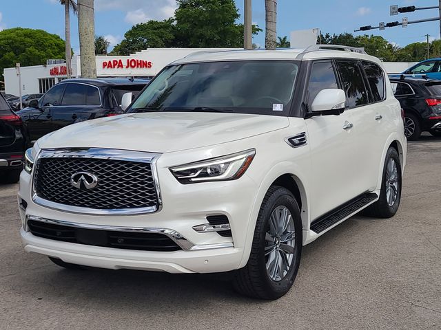 Moonstone White 2022 INFINITI QX80 Luxe RWD SUV / Crossover Rear-Wheel Drive 7-Speed Automatic