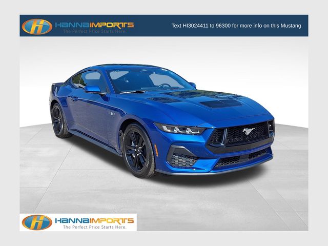 Blue Metallic 2024 Ford Mustang Coupe Rear-Wheel Drive 6-Speed Manual