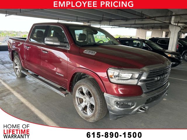 Delmonico Red Pearlcoat 2019 RAM 1500 Laramie Crew Cab 4WD Pickup Truck Four-Wheel Drive 8-Speed Automatic