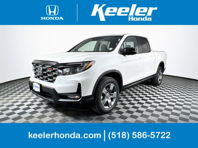 Platinum White Pearl 2025 Honda Ridgeline Pickup Truck All-Wheel Drive 9-Speed Automatic