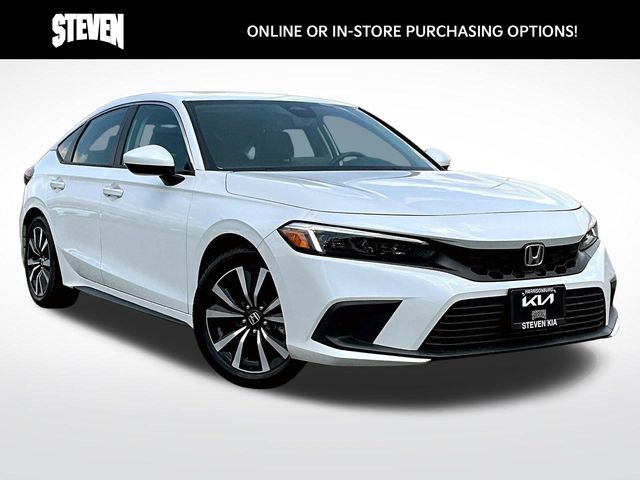 White 2024 Honda Civic Hatchback Hatchback Front-Wheel Drive Continuously Variable Transmission