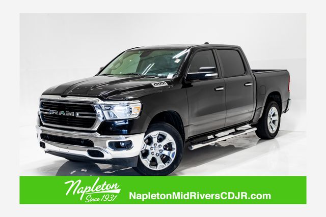 Diamond Black Crystal Pearlcoat 2020 RAM 1500 Big Horn Crew Cab 4WD Pickup Truck Four-Wheel Drive 8-Speed Automatic