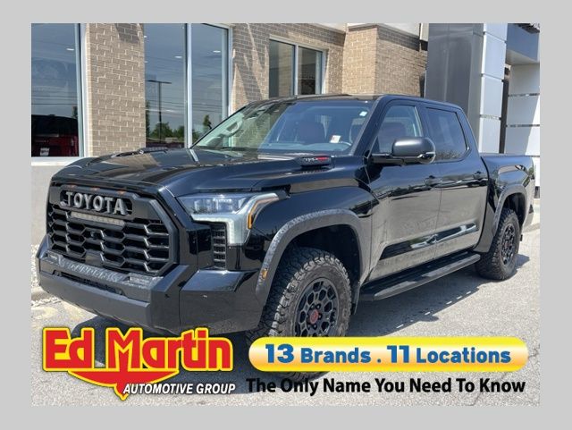 Midnight Black Metallic 2022 Toyota Tundra Hybrid TRD Pro HV CrewMax Cab 4WD Pickup Truck Four-Wheel Drive Automatic