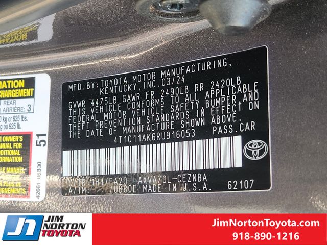 Used 2024 Toyota Camry Sedan