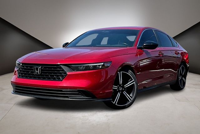 Red 2024 Honda Accord Hybrid Sport FWD Sedan Front-Wheel Drive Automatic