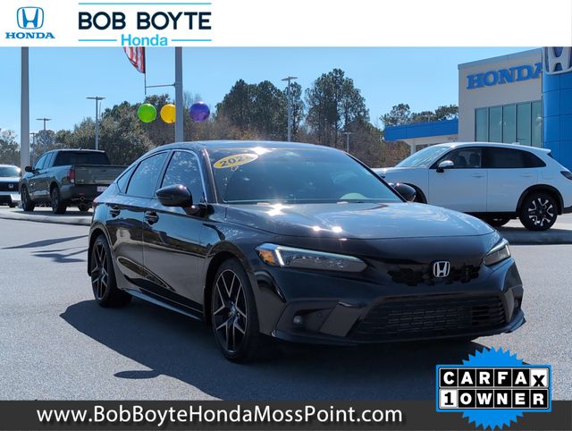 Black 2024 Honda Civic Hatchback Sport Touring FWD Hatchback Front-Wheel Drive Continuously Variable Transmission