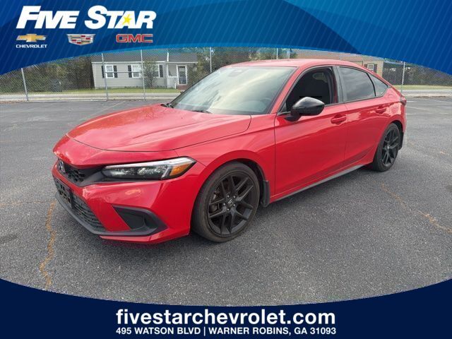Red 2022 Honda Civic Hatchback Sport FWD Hatchback Front-Wheel Drive Continuously Variable Transmission