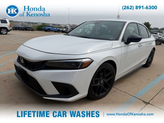 Platinum White Pearl 2023 Honda Civic Hatchback Hatchback Front-Wheel Drive Continuously Variable Transmission
