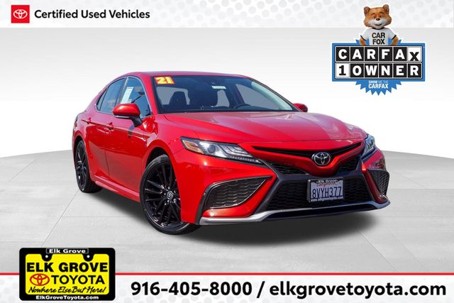 Supersonic Red 2021 Toyota Camry XSE FWD Sedan Front-Wheel Drive 8-Speed Automatic